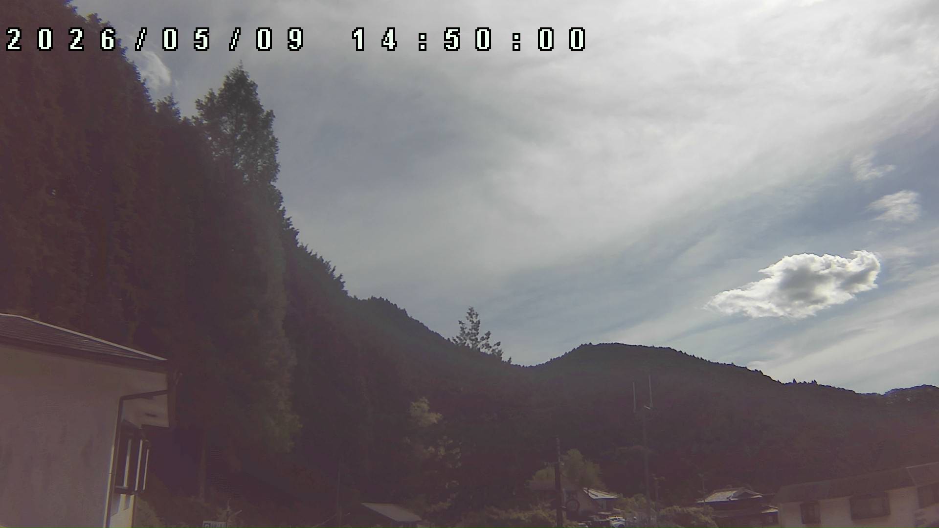 2026年5月9日 14:50ごろの金剛山登山口周辺の空