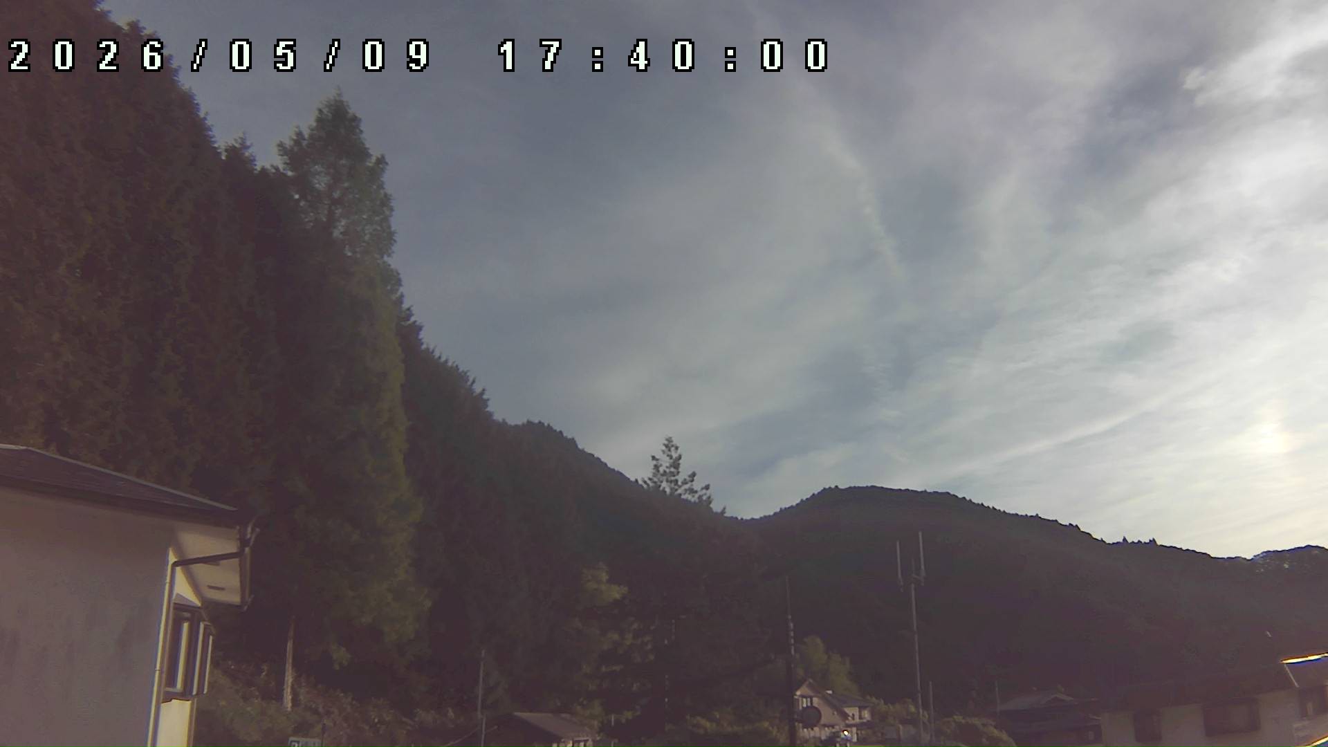2026年5月9日 17:40ごろの金剛山登山口周辺の空