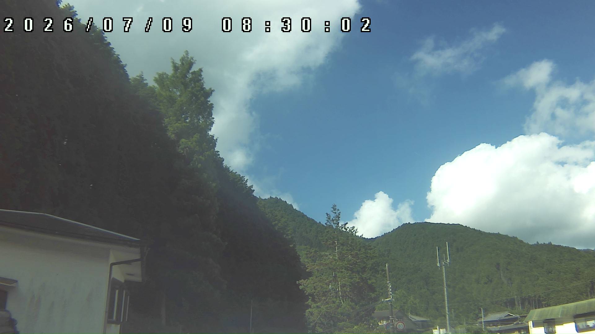 2026年7月9日 08:30ごろの金剛山登山口周辺の空