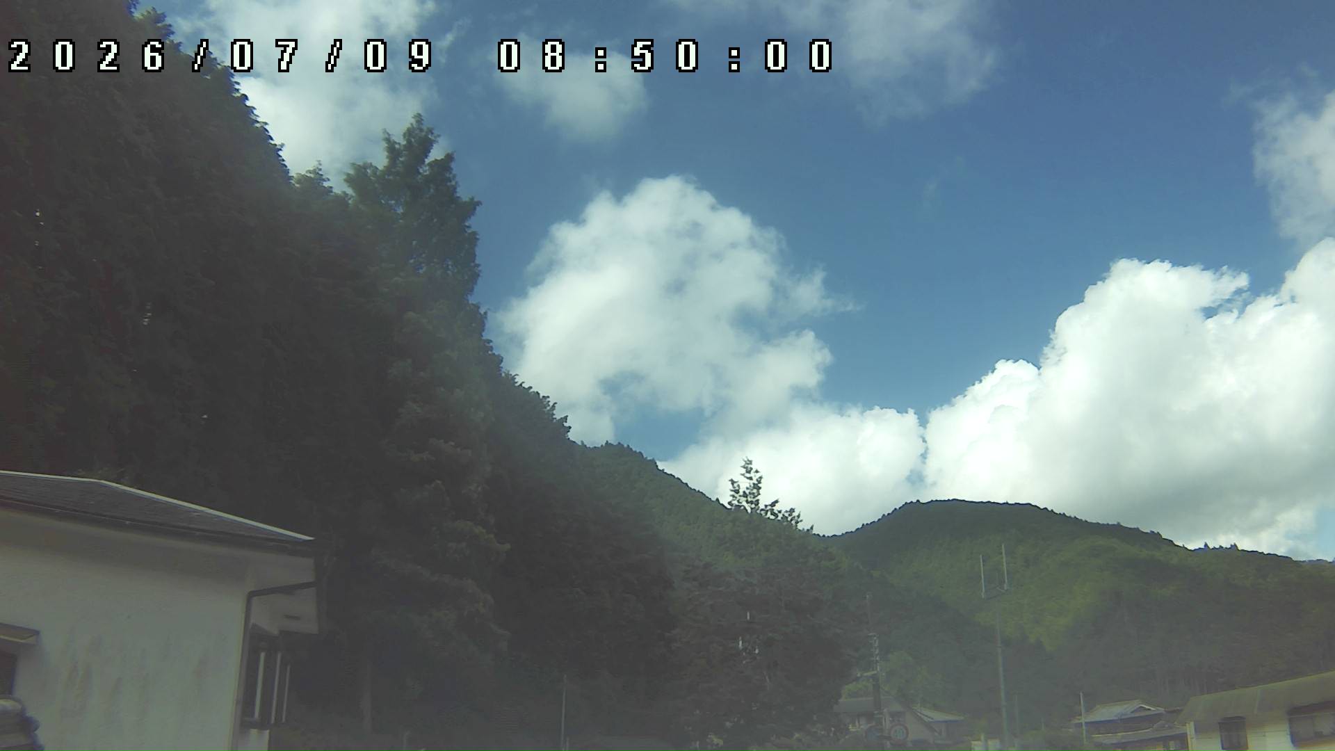 2026年7月9日 08:50ごろの金剛山登山口周辺の空