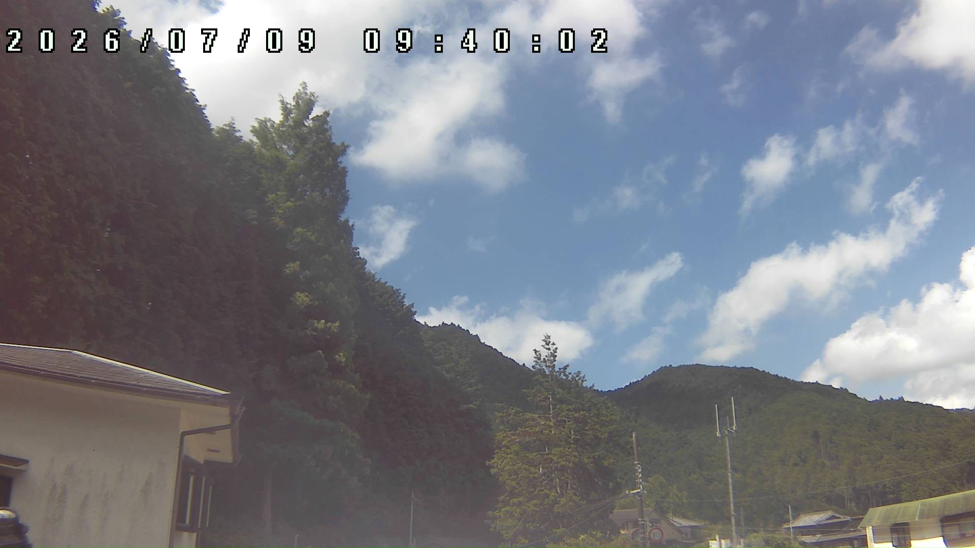 2026年7月9日 09:40ごろの金剛山登山口周辺の空