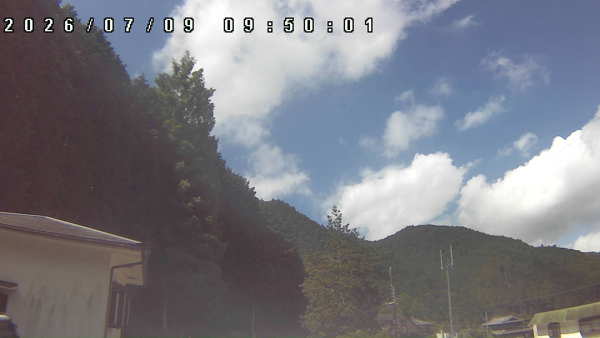 2026年7月9日 09:50ごろの金剛山登山口周辺の空