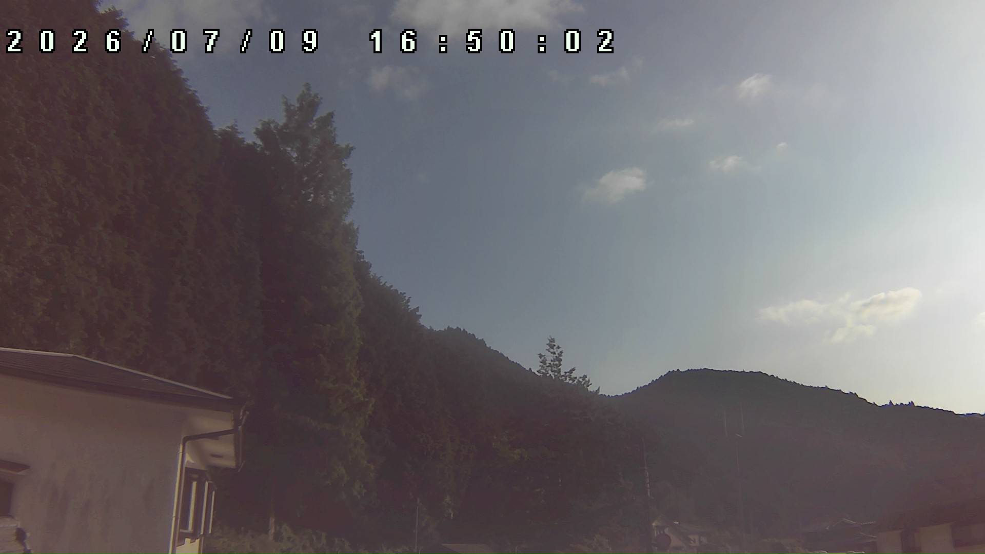 2026年7月9日 16:50ごろの金剛山登山口周辺の空