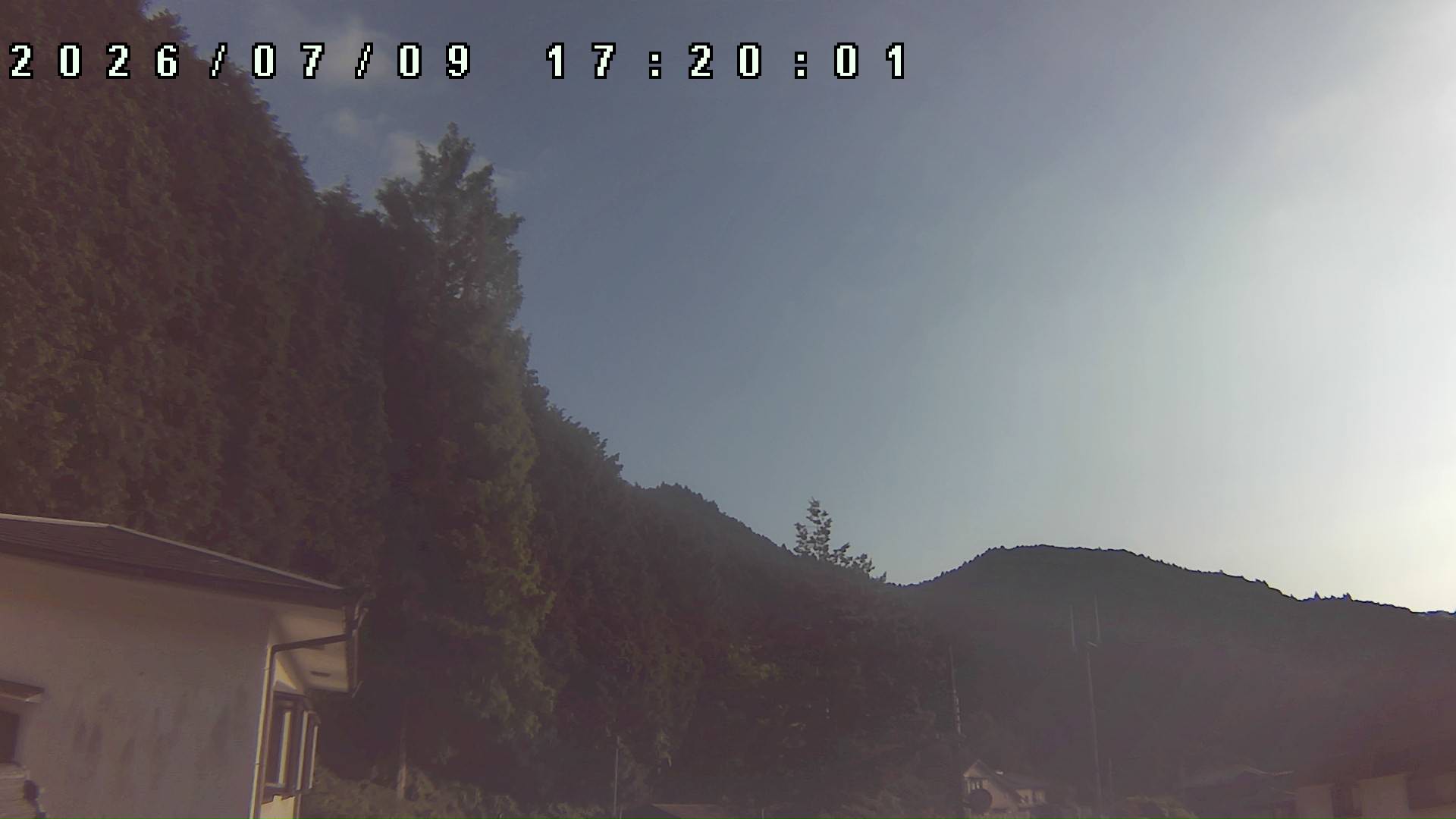 2026年7月9日 17:20ごろの金剛山登山口周辺の空