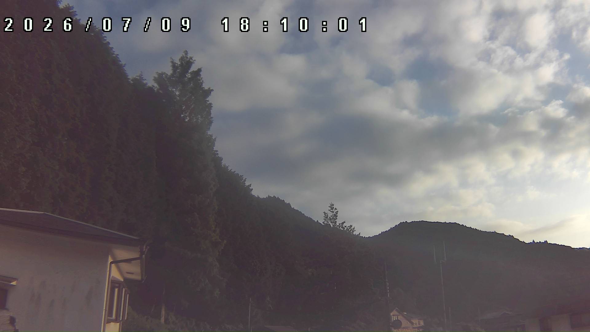 2026年7月9日 18:10ごろの金剛山登山口周辺の空