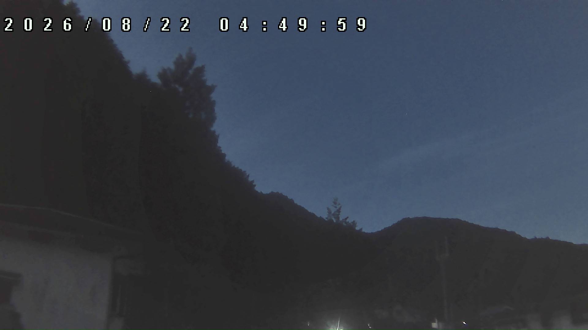 2026年8月22日 04:50ごろの金剛山登山口周辺の空