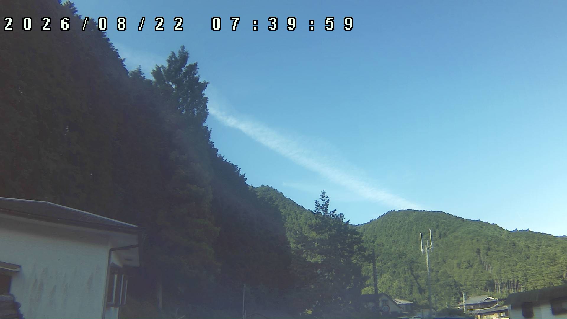 2026年8月22日 07:40ごろの金剛山登山口周辺の空