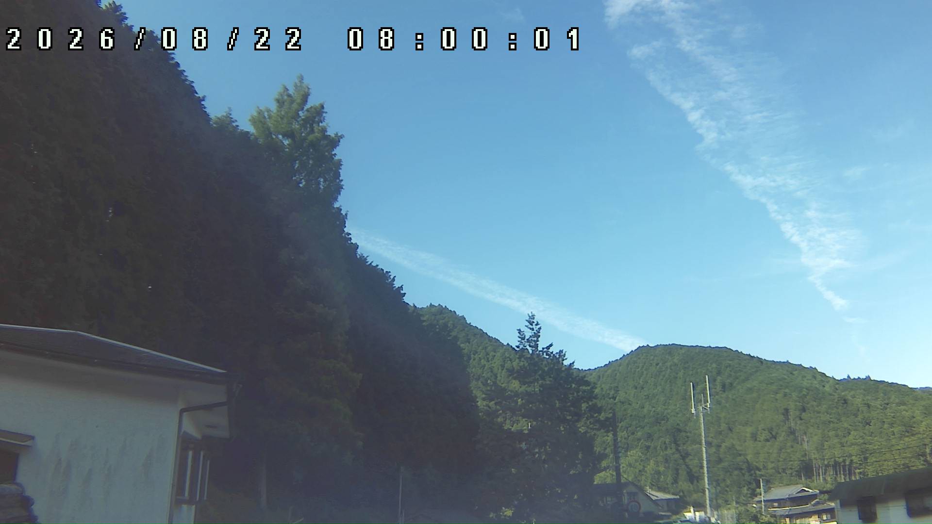 2026年8月22日 08:00ごろの金剛山登山口周辺の空