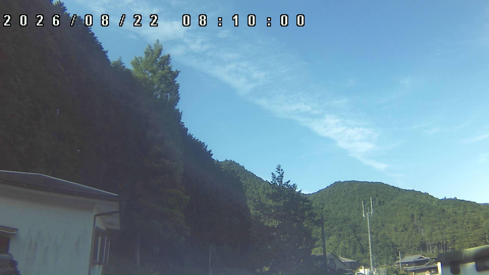 2026年8月22日 08:10ごろの金剛山登山口周辺の空