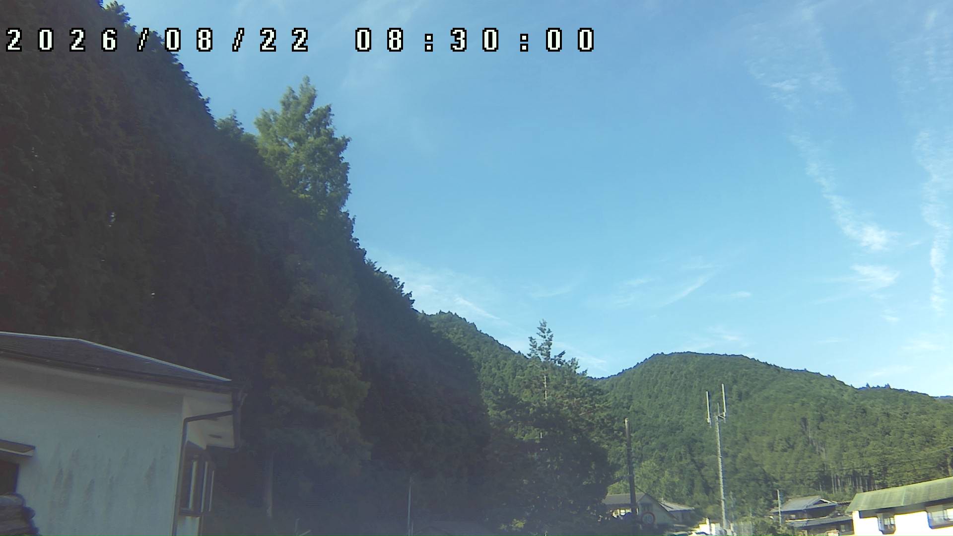 2026年8月22日 08:30ごろの金剛山登山口周辺の空