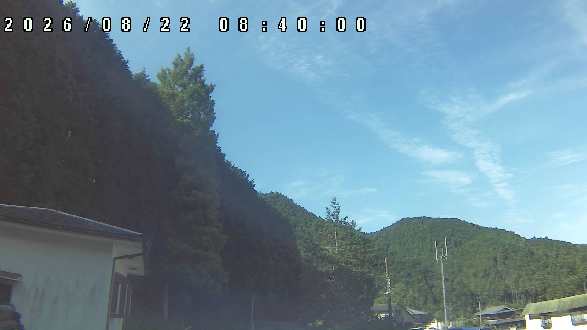 2026年8月22日 08:40ごろの金剛山登山口周辺の空