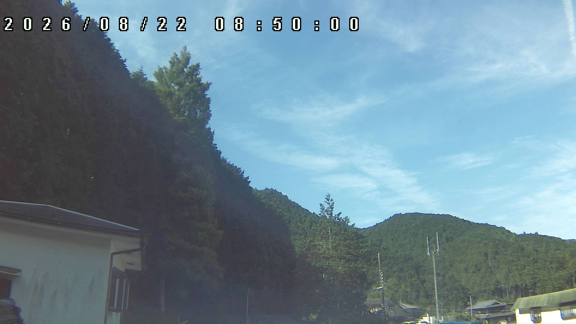 2026年8月22日 08:50ごろの金剛山登山口周辺の空