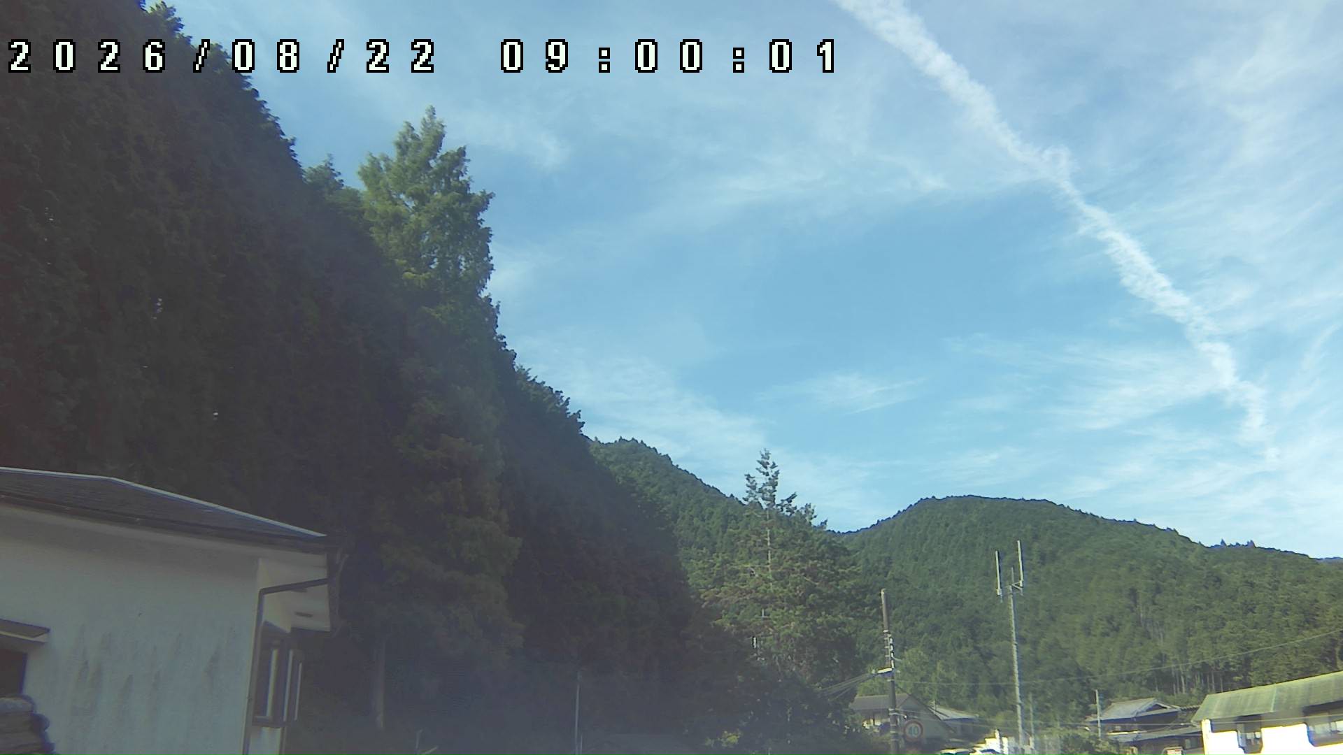 2026年8月22日 09:00ごろの金剛山登山口周辺の空