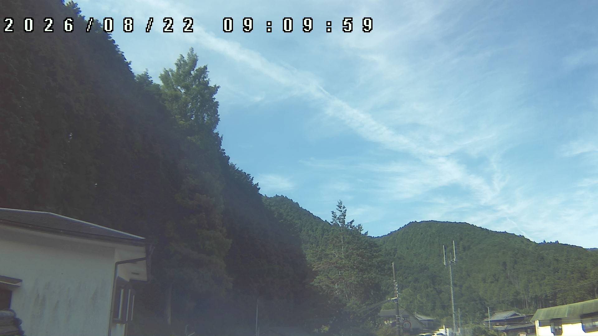 2026年8月22日 09:10ごろの金剛山登山口周辺の空