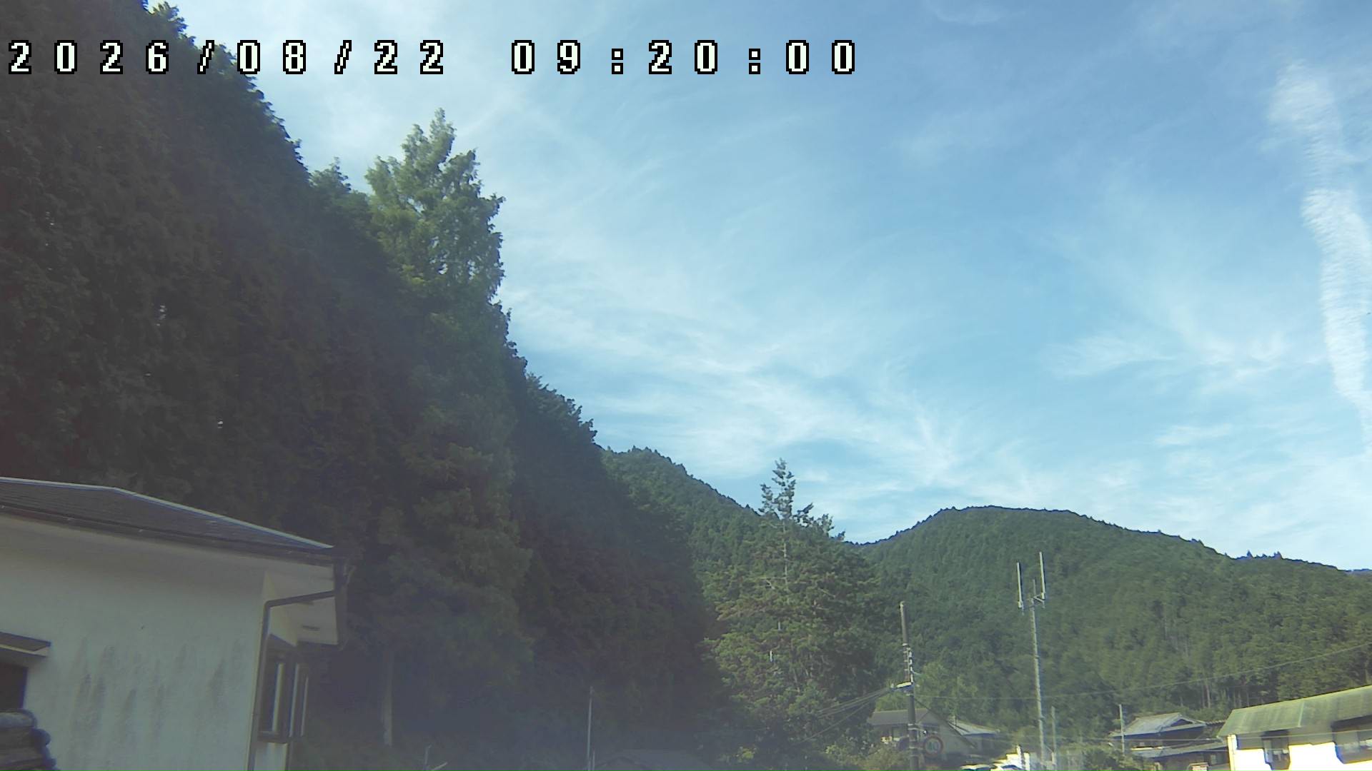 2026年8月22日 09:20ごろの金剛山登山口周辺の空