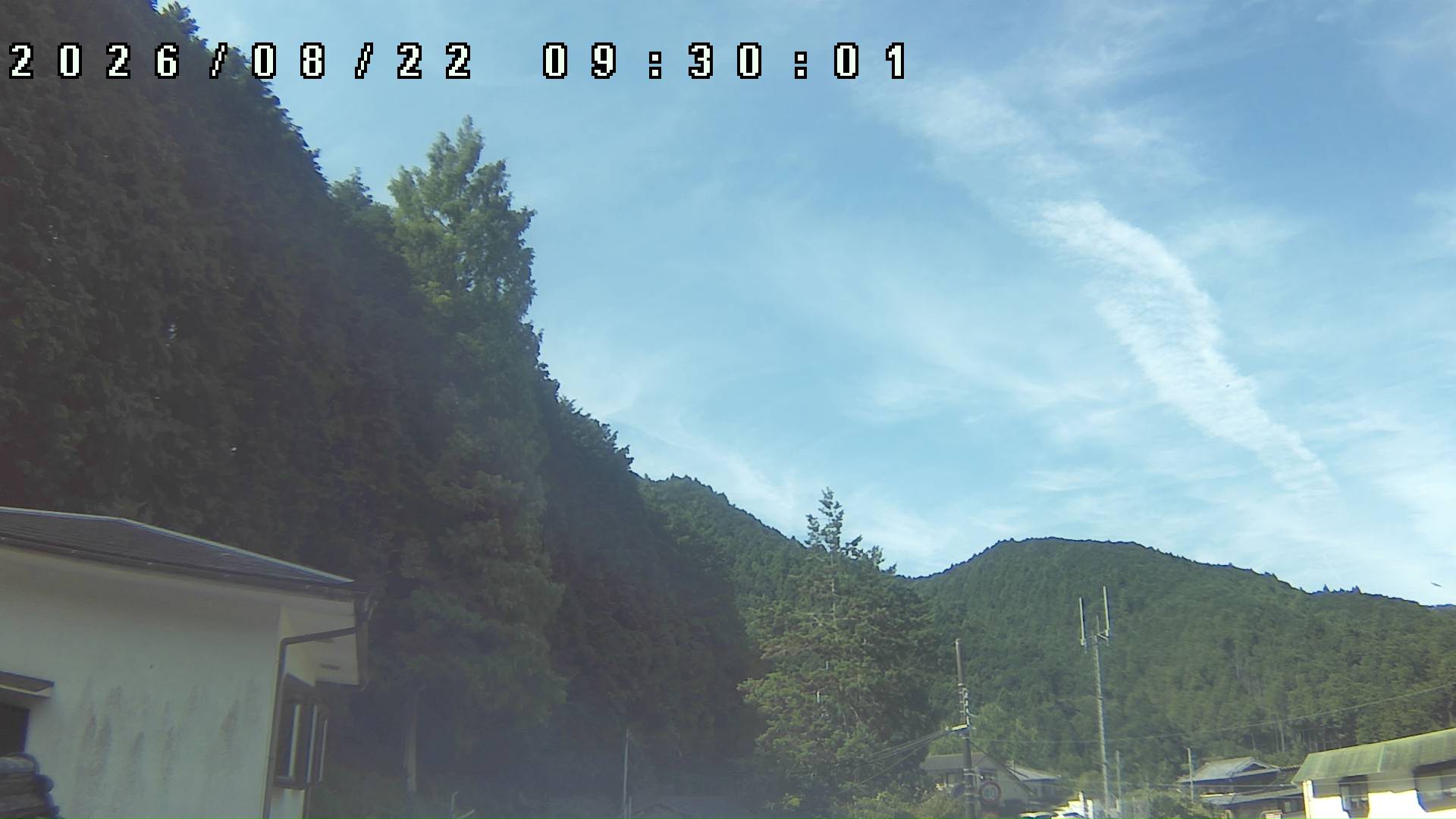 2026年8月22日 09:30ごろの金剛山登山口周辺の空