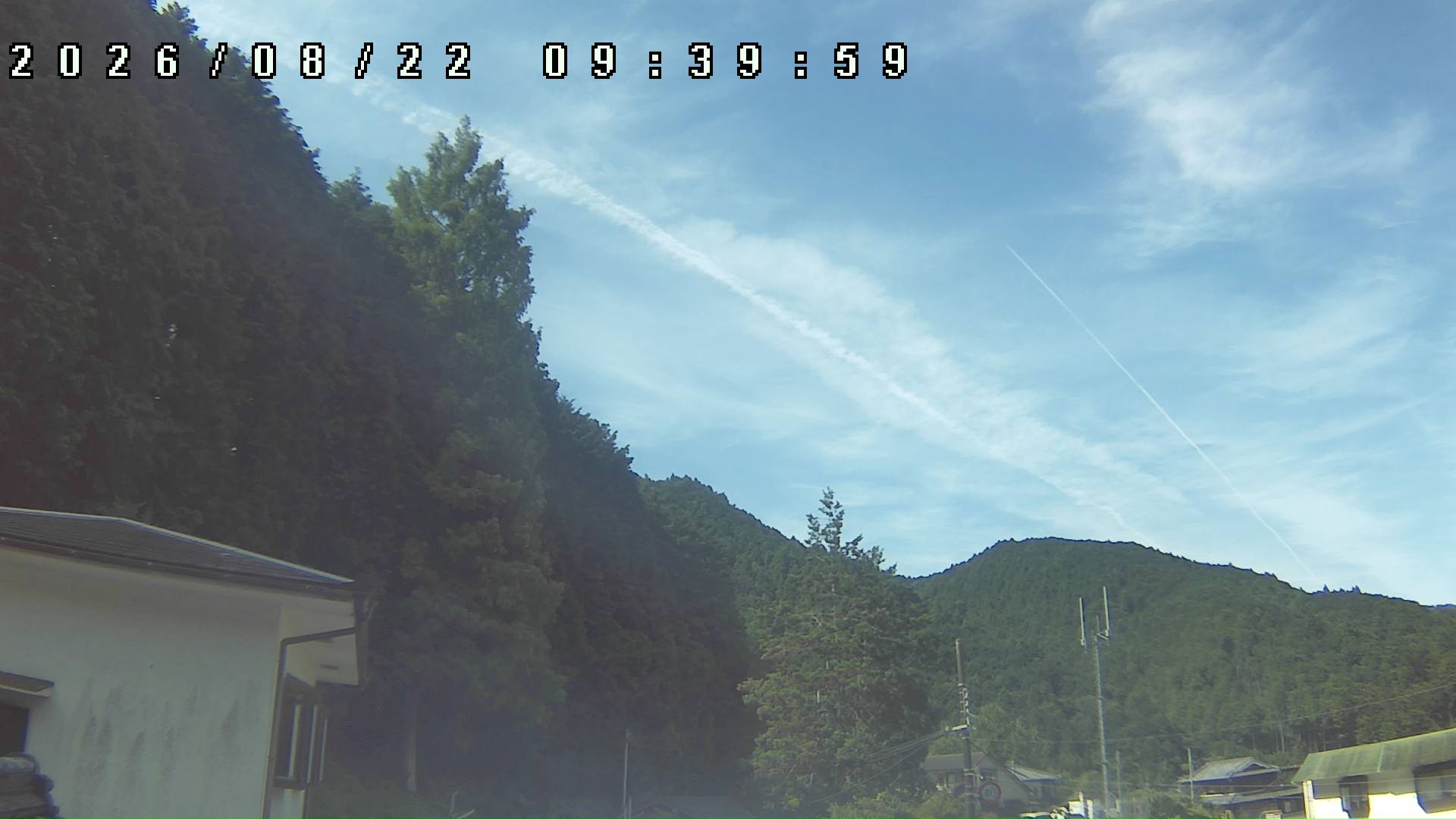 2026年8月22日 09:40ごろの金剛山登山口周辺の空