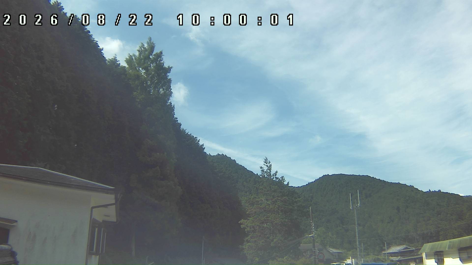 2026年8月22日 10:00ごろの金剛山登山口周辺の空