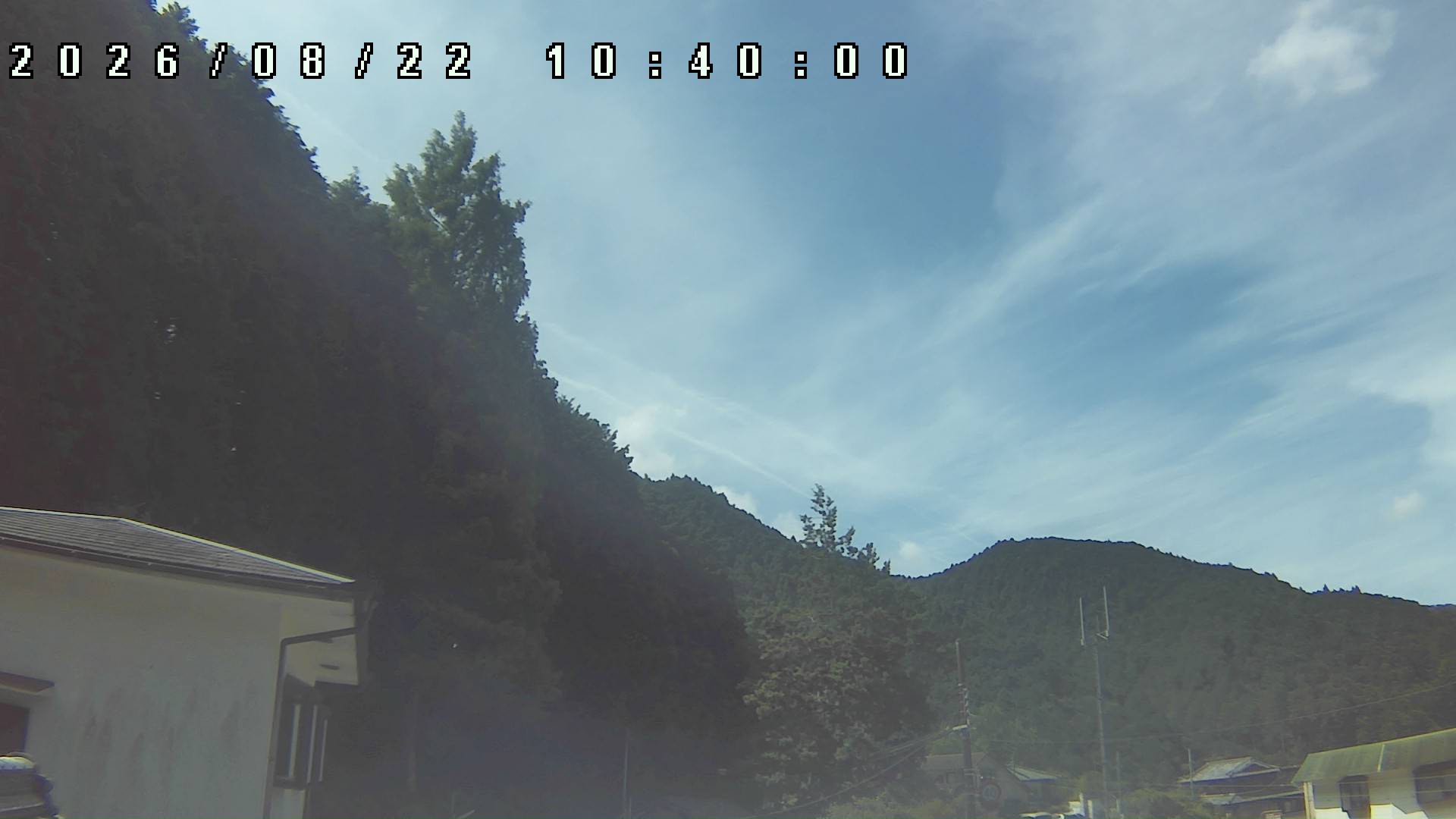 2026年8月22日 10:40ごろの金剛山登山口周辺の空