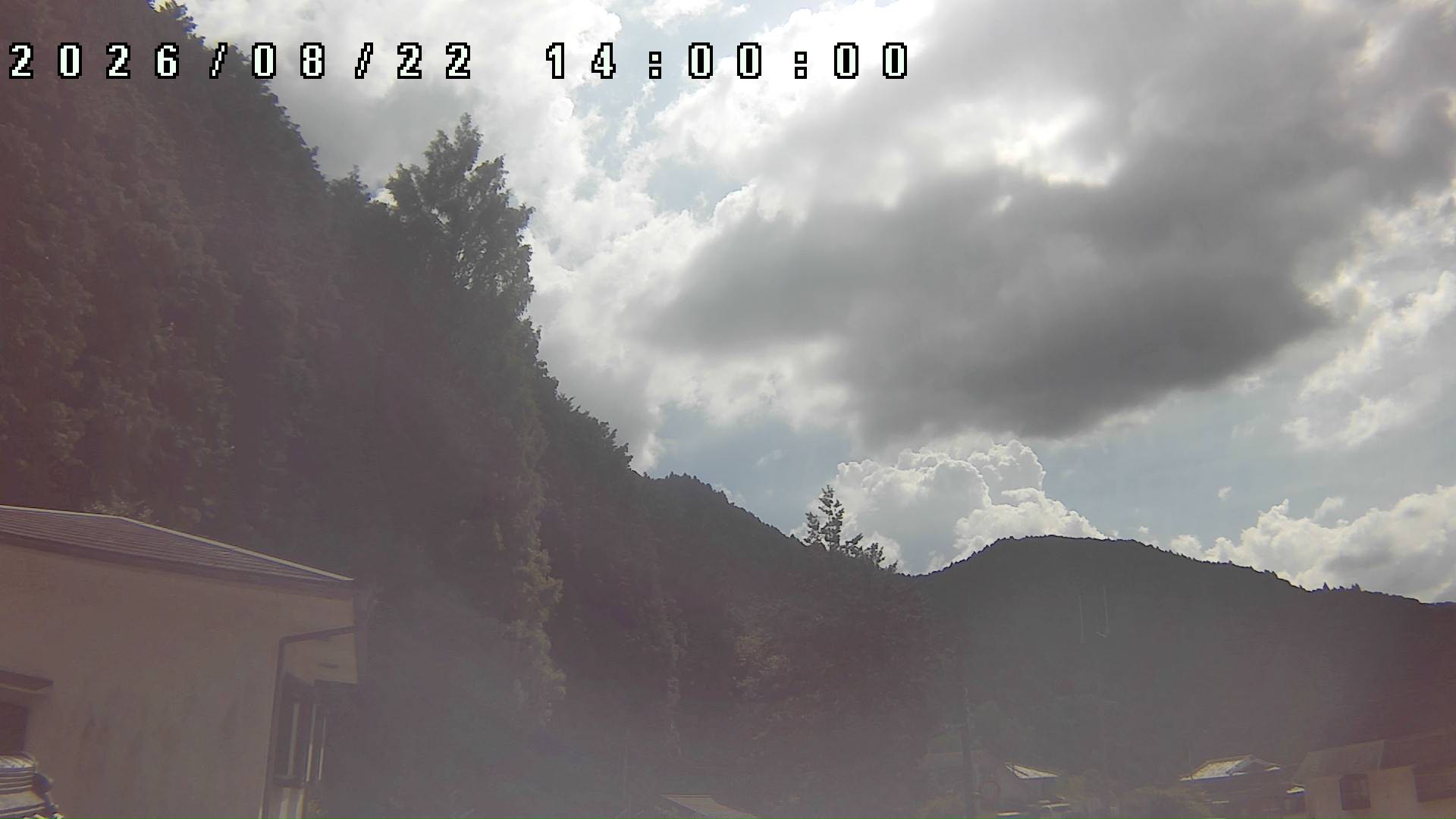 2026年8月22日 14:00ごろの金剛山登山口周辺の空