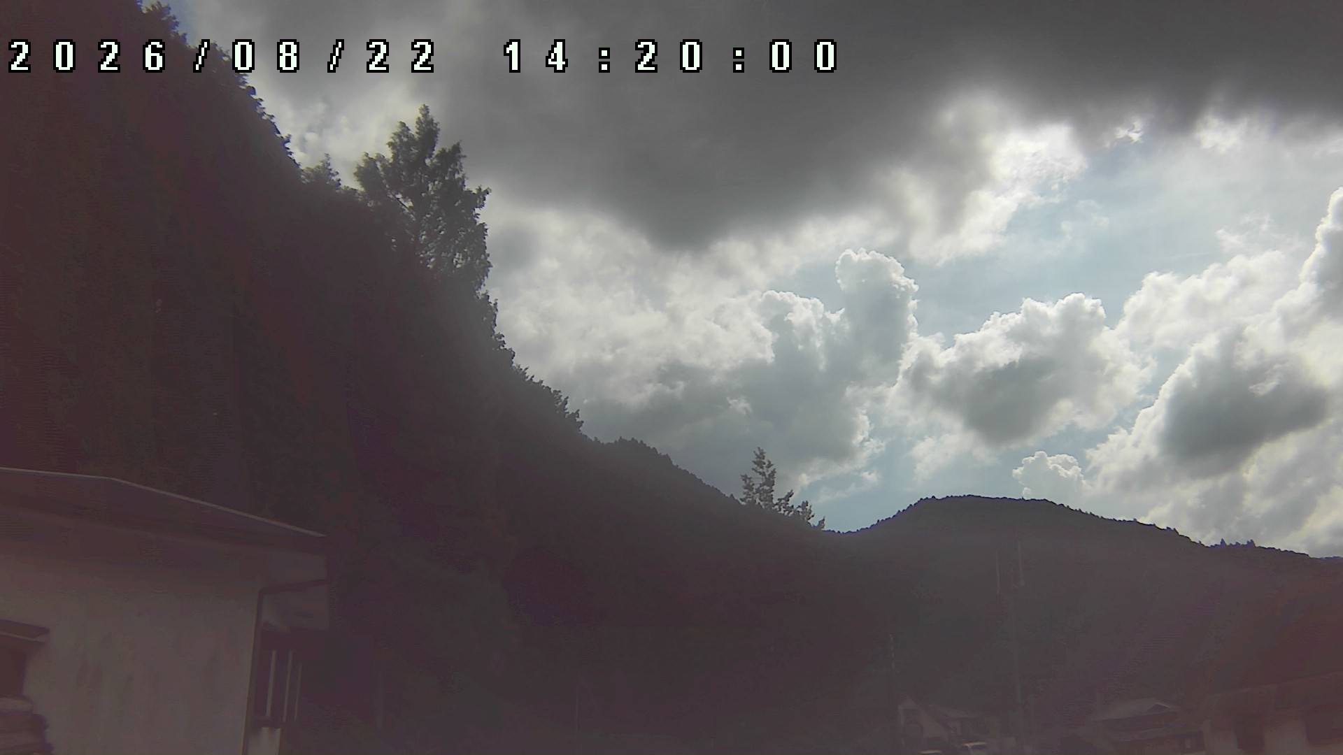 2026年8月22日 14:20ごろの金剛山登山口周辺の空