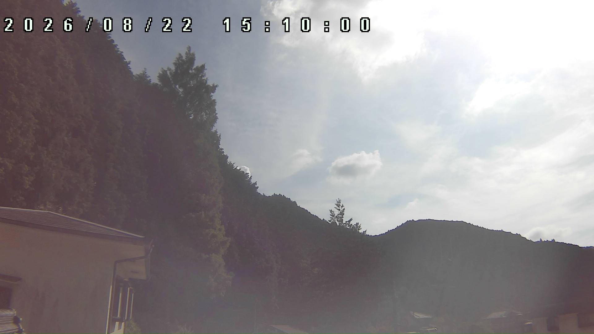 2026年8月22日 15:10ごろの金剛山登山口周辺の空