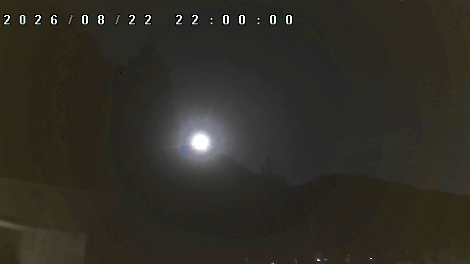 2026年8月22日 22:00ごろの金剛山登山口周辺の空
