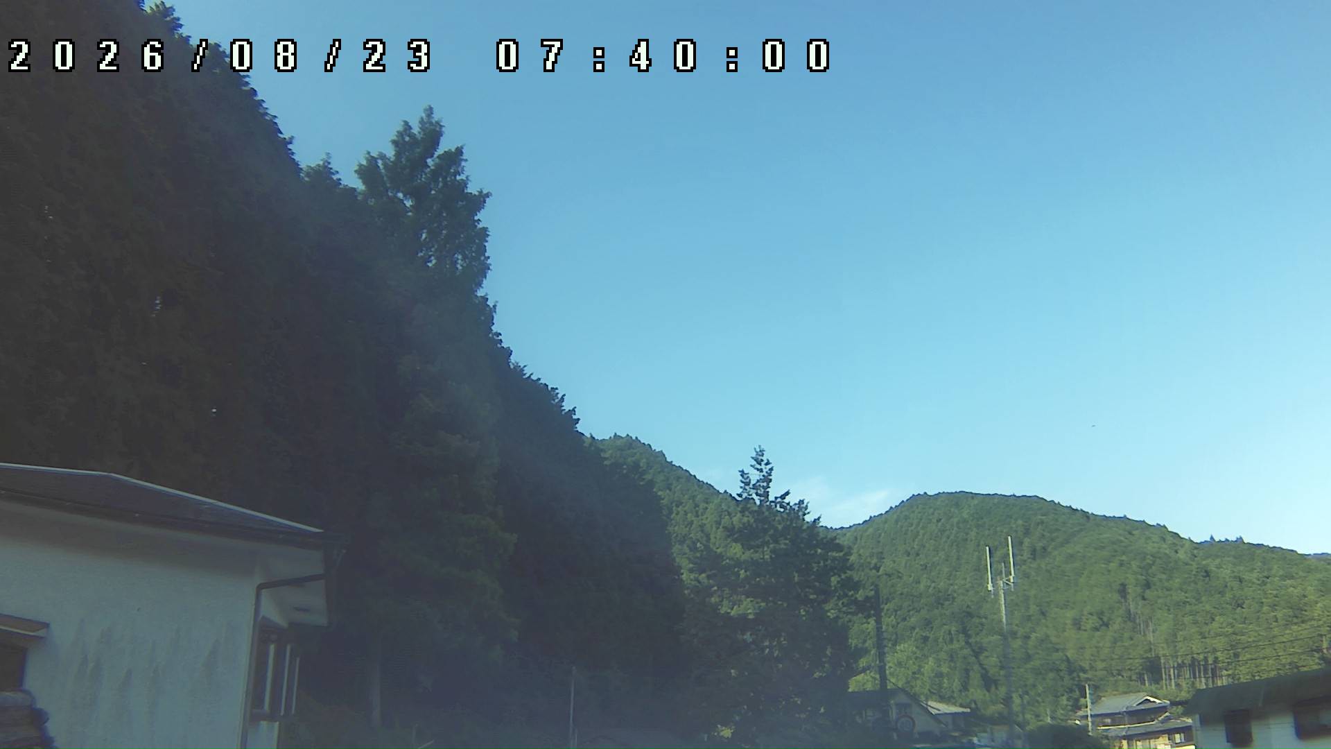 2026年8月23日 07:40ごろの金剛山登山口周辺の空