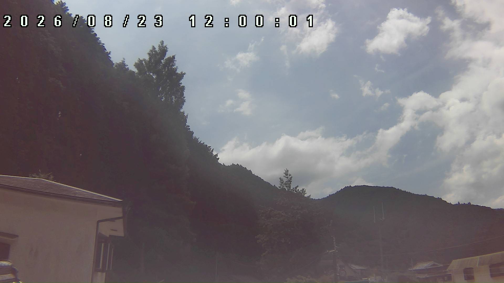 2026年8月23日 12:00ごろの金剛山登山口周辺の空