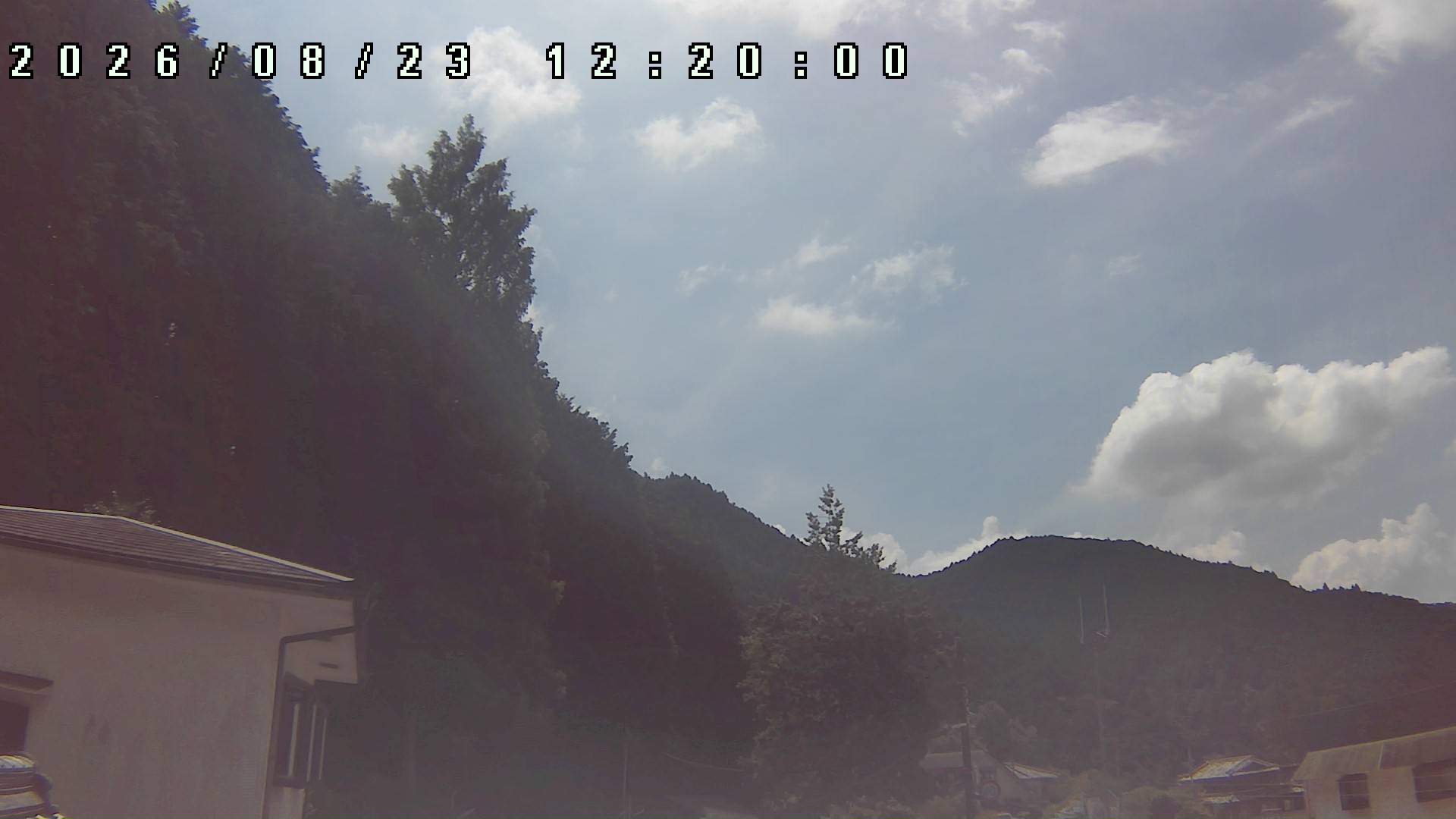 2026年8月23日 12:20ごろの金剛山登山口周辺の空