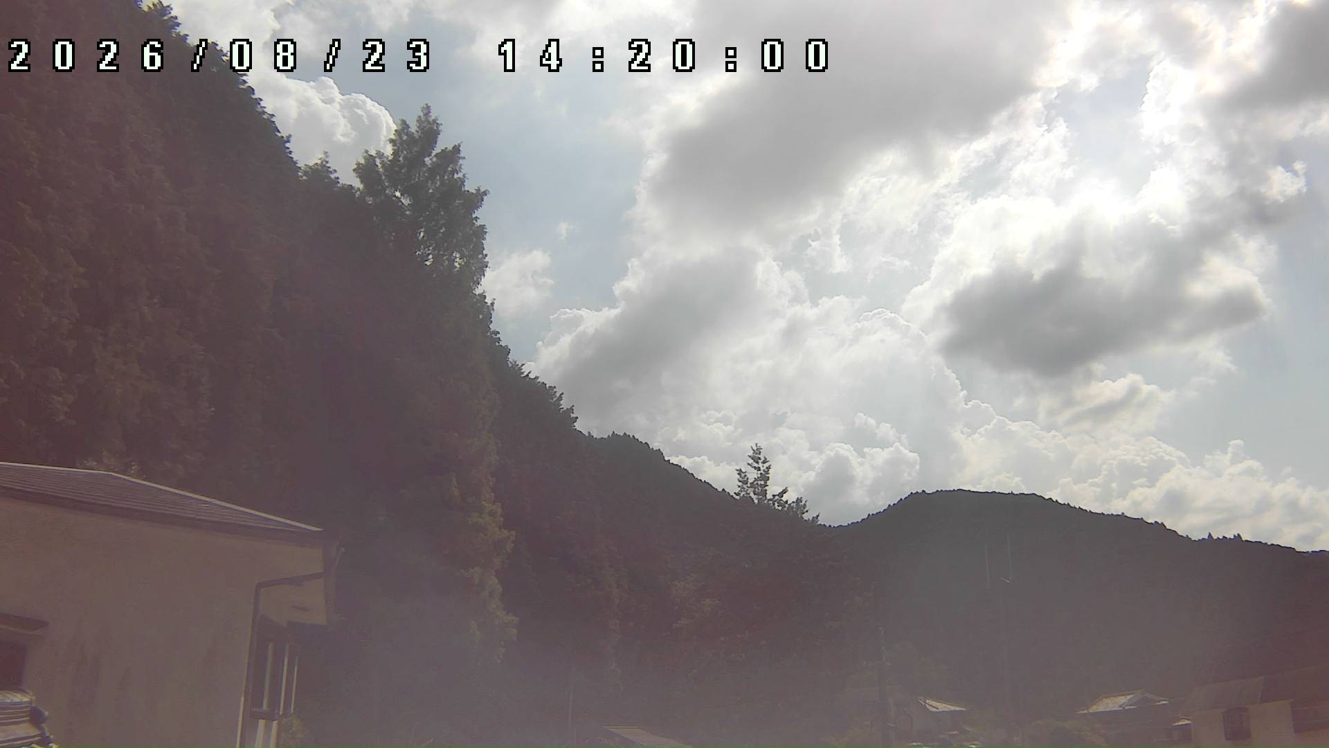 2026年8月23日 14:20ごろの金剛山登山口周辺の空