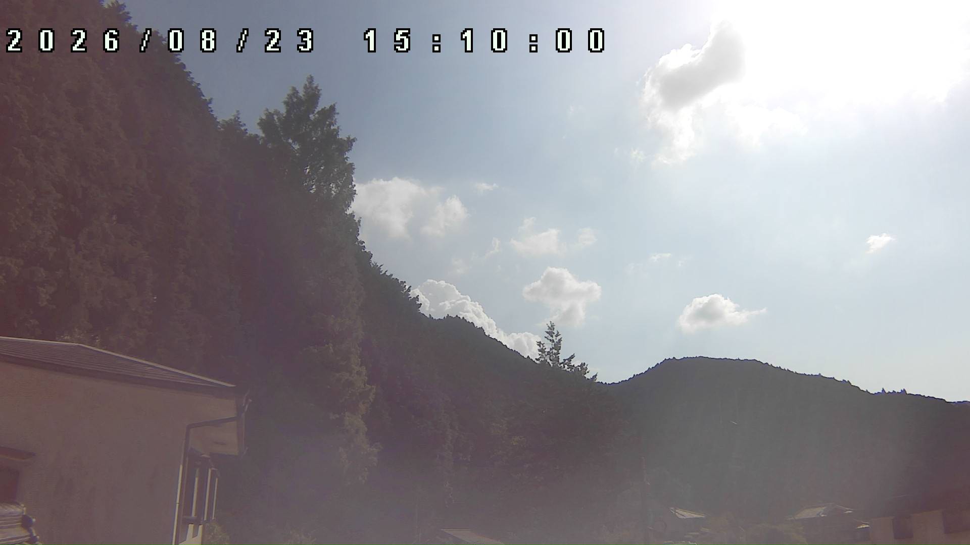 2026年8月23日 15:10ごろの金剛山登山口周辺の空