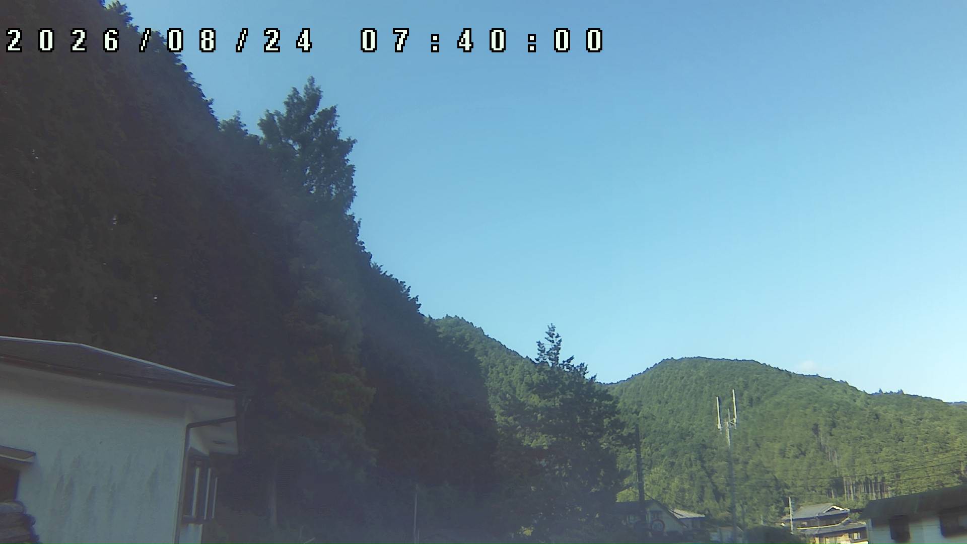 2026年8月24日 07:40ごろの金剛山登山口周辺の空