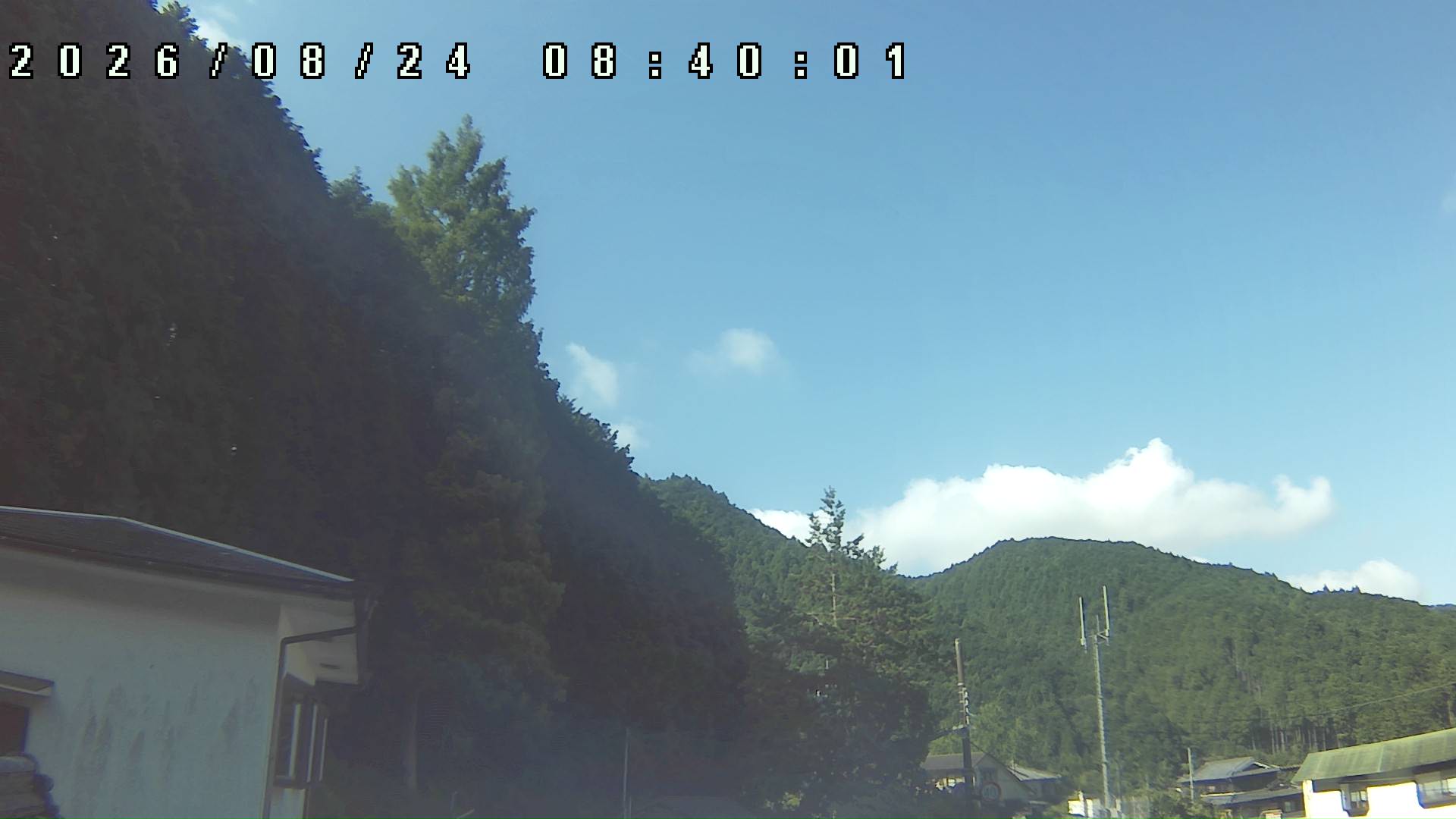 2026年8月24日 08:40ごろの金剛山登山口周辺の空