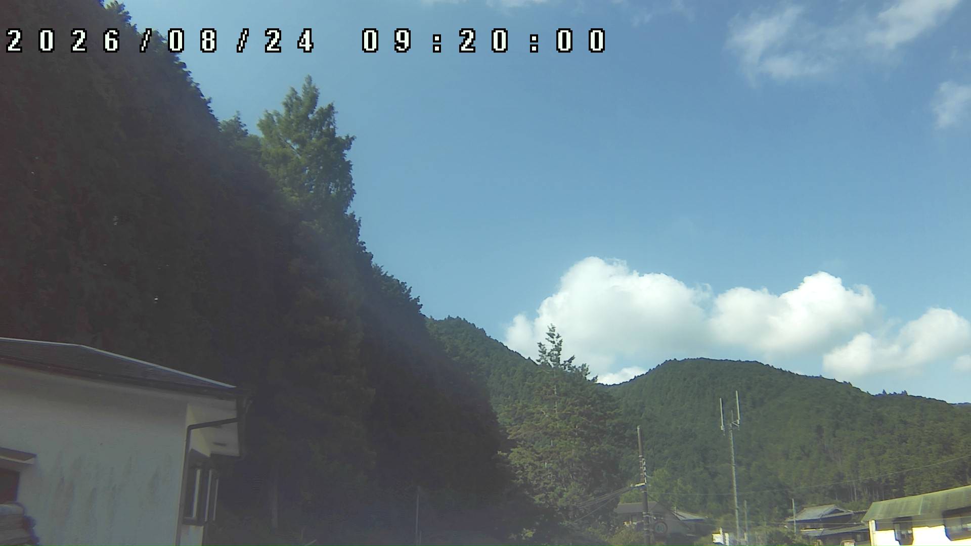 2026年8月24日 09:20ごろの金剛山登山口周辺の空