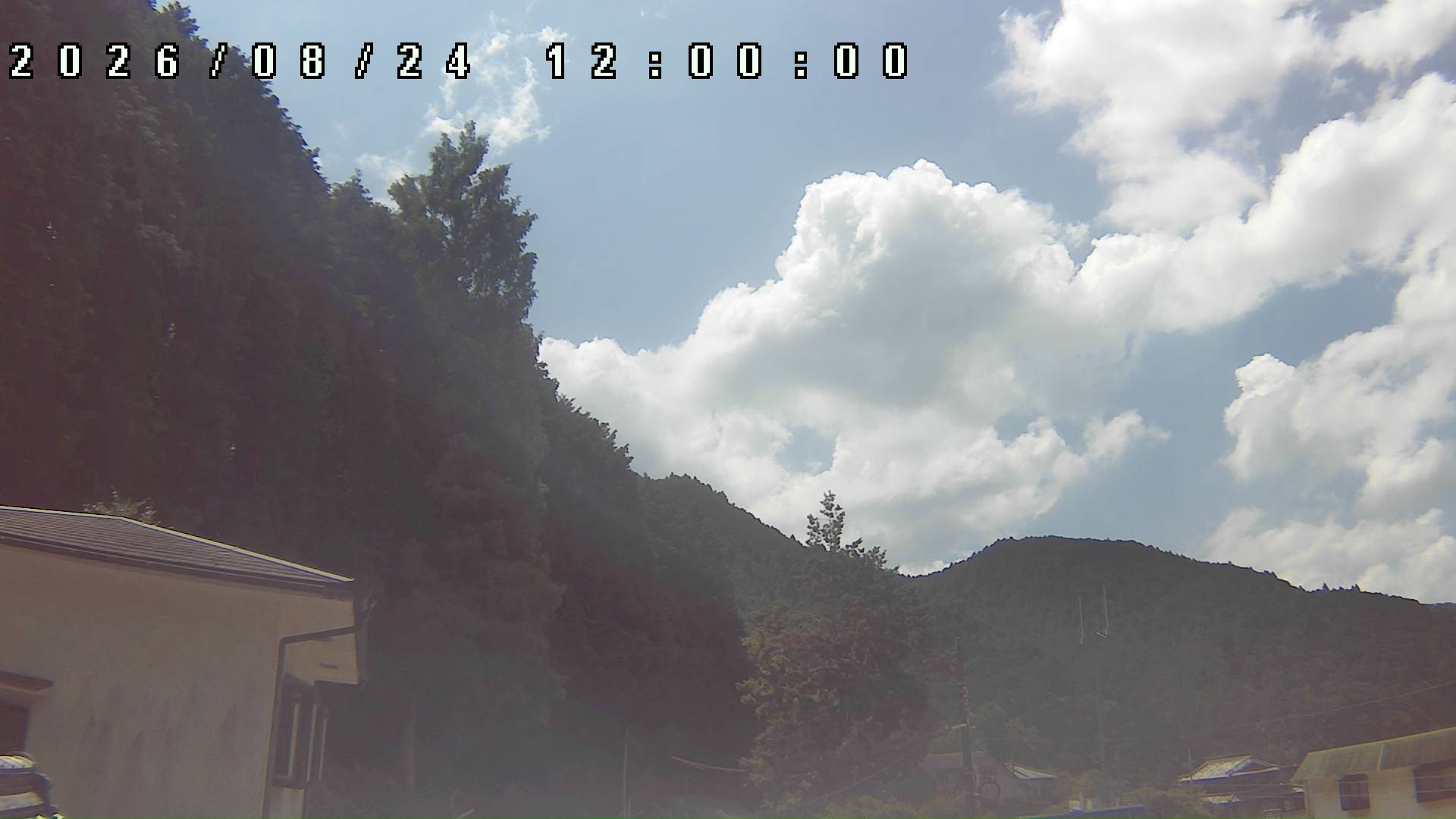 2026年8月24日 12:00ごろの金剛山登山口周辺の空