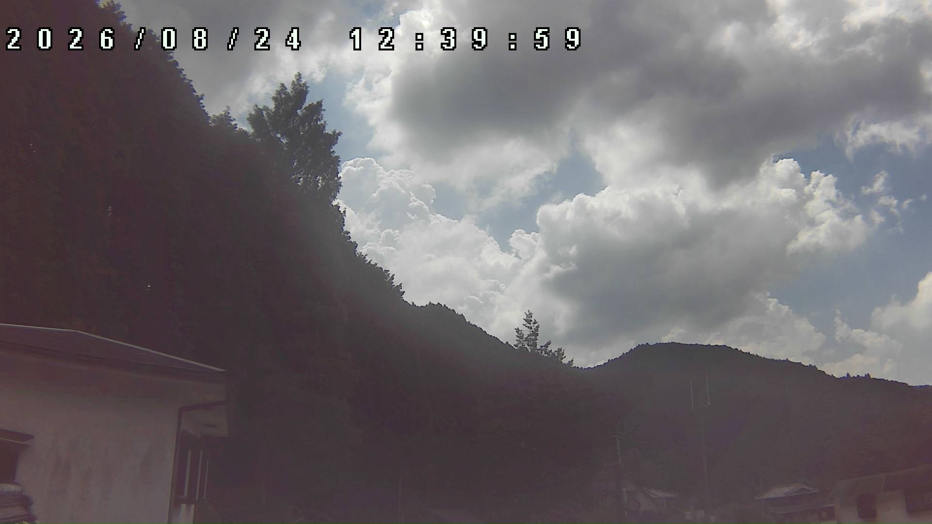 2026年8月24日 12:40ごろの金剛山登山口周辺の空