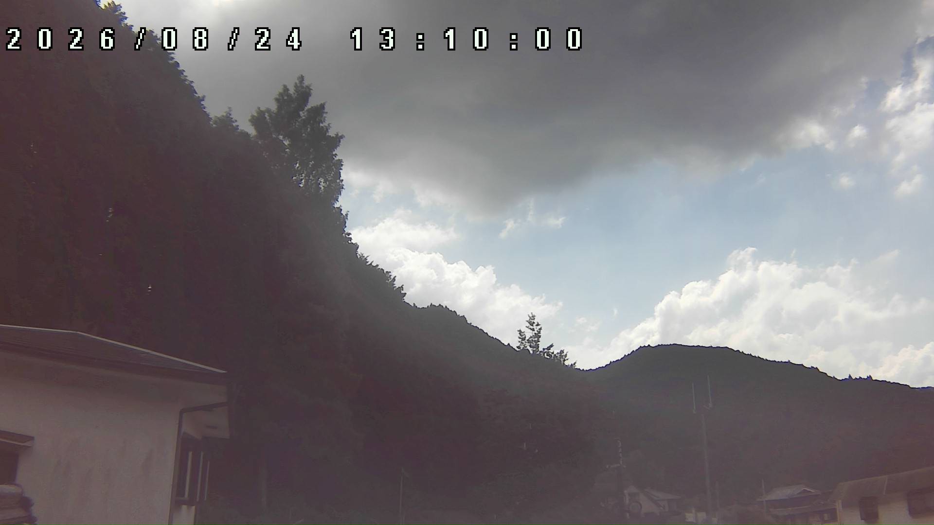 2026年8月24日 13:10ごろの金剛山登山口周辺の空