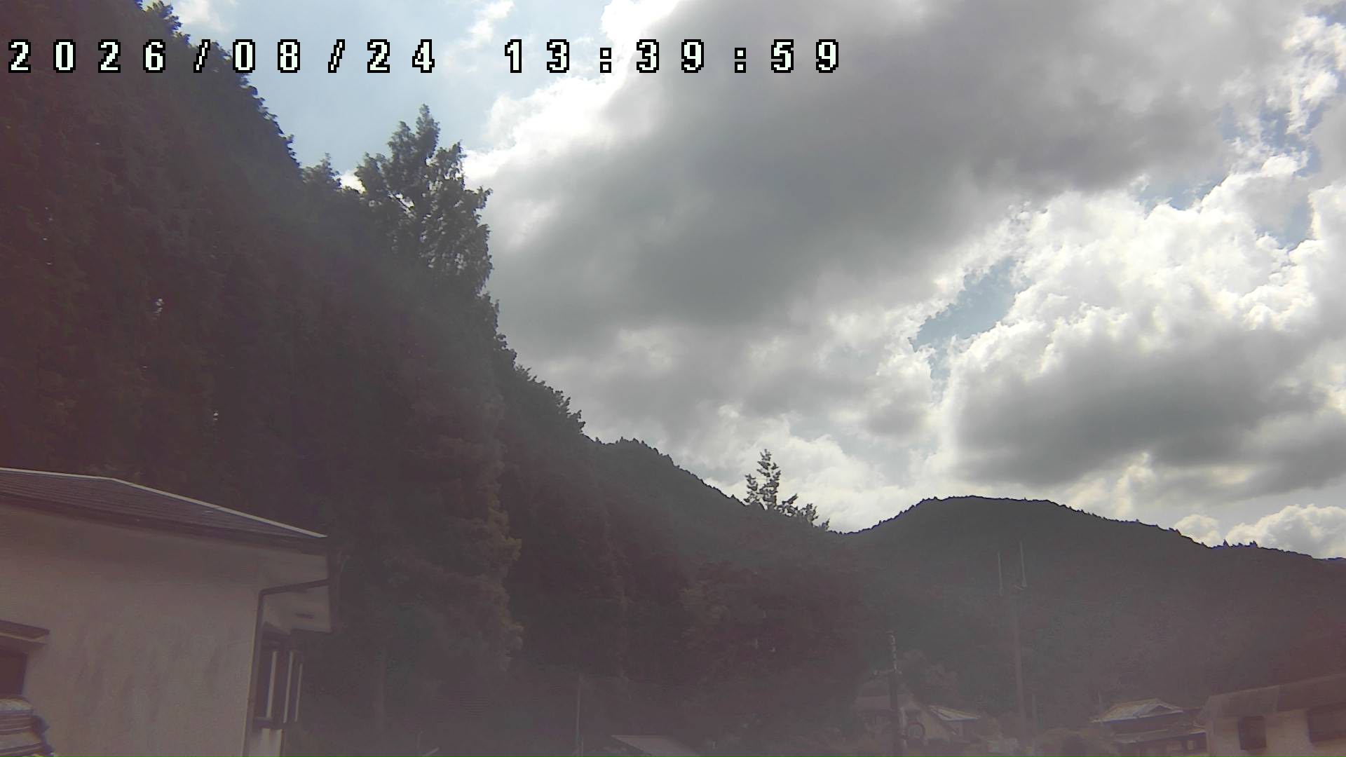2026年8月24日 13:40ごろの金剛山登山口周辺の空