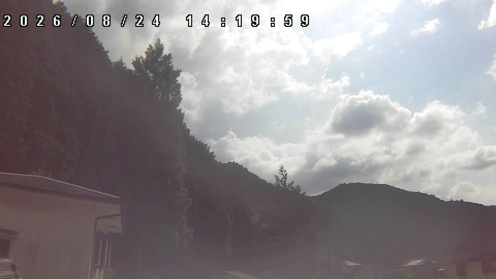 2026年8月24日 14:20ごろの金剛山登山口周辺の空