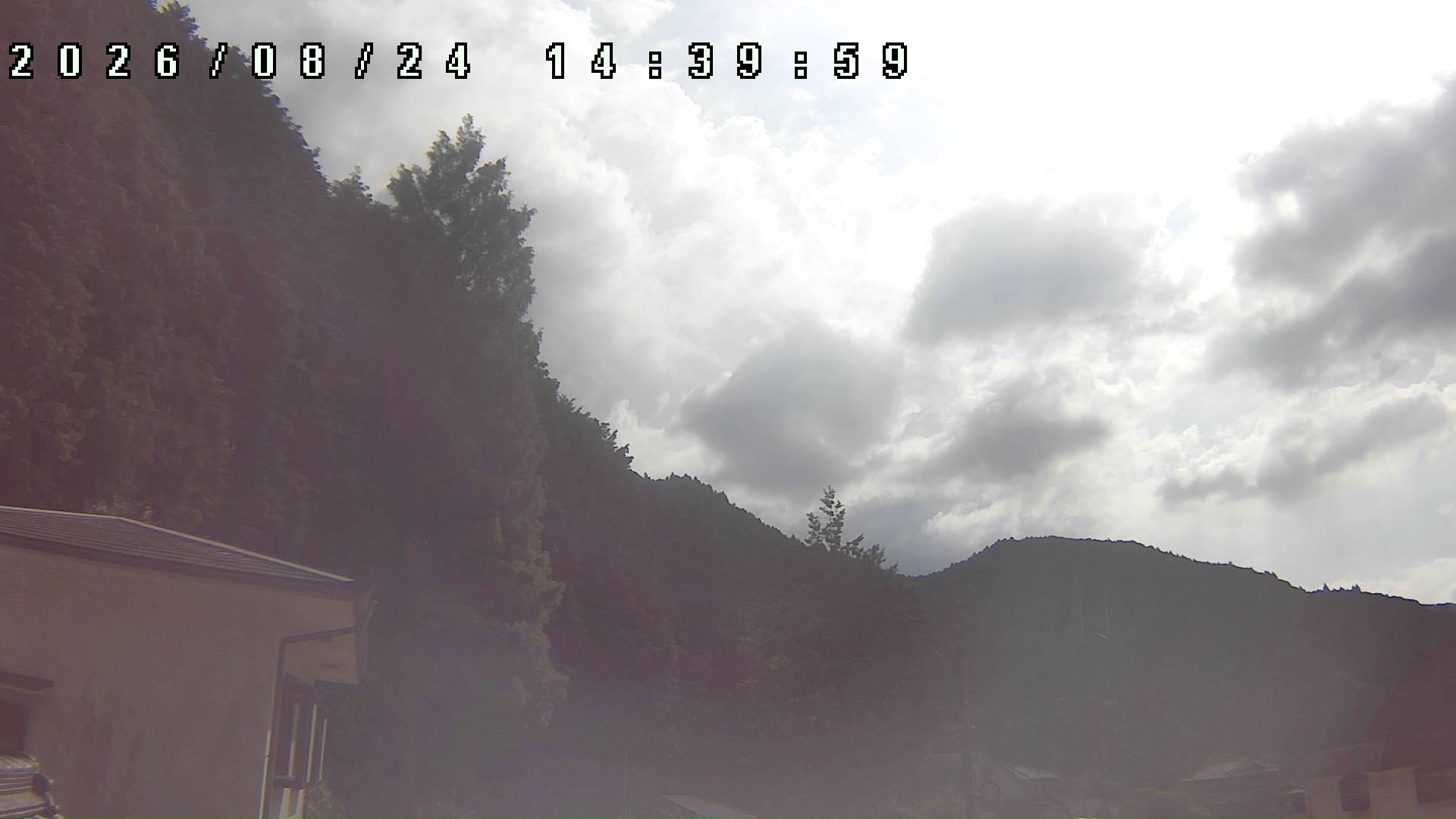 2026年8月24日 14:40ごろの金剛山登山口周辺の空