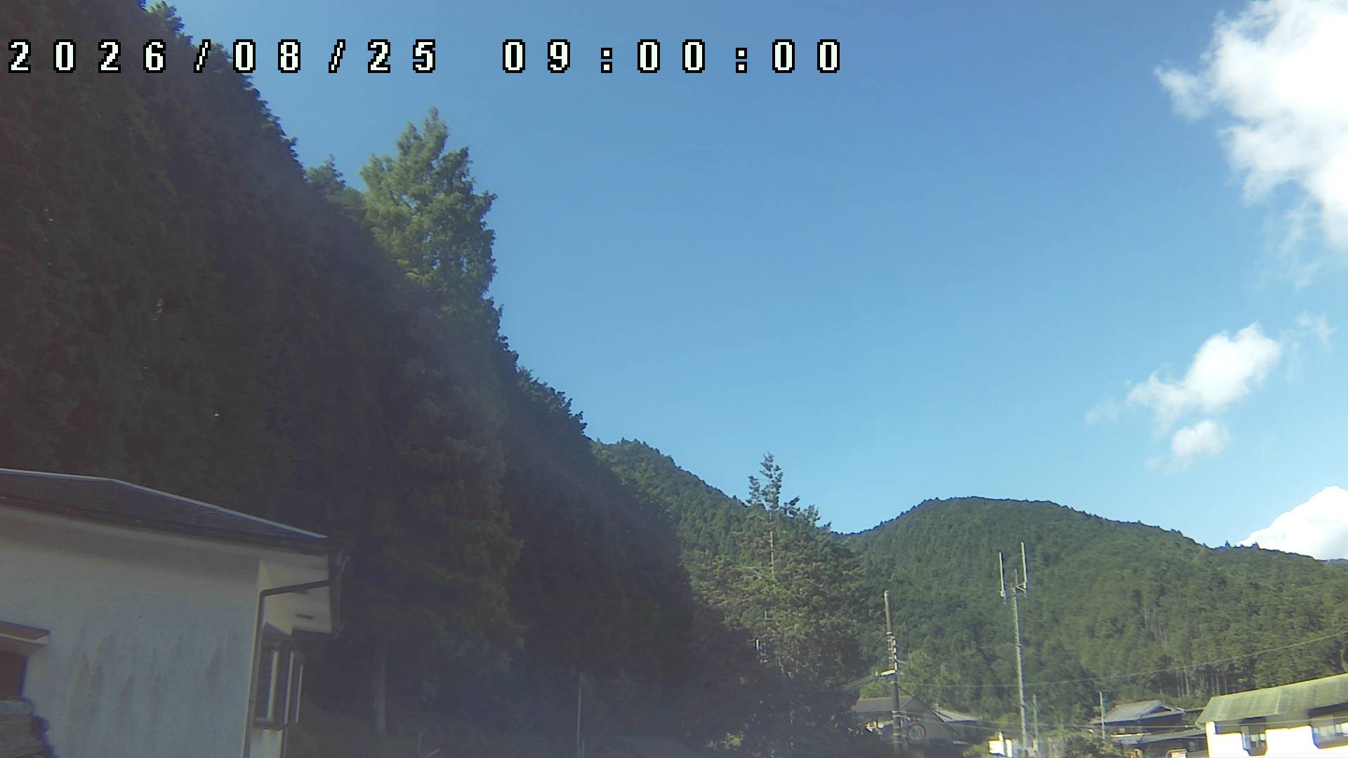 2026年8月25日 09:00ごろの金剛山登山口周辺の空