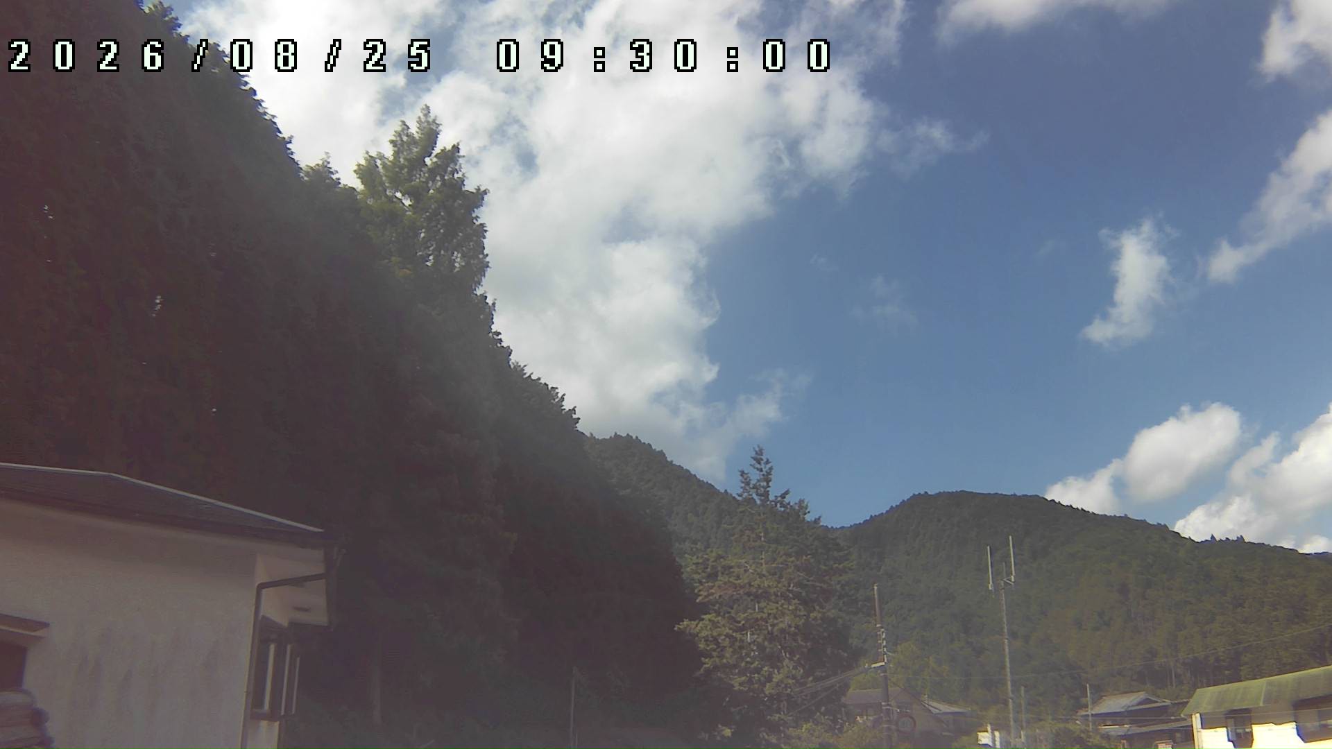 2026年8月25日 09:30ごろの金剛山登山口周辺の空