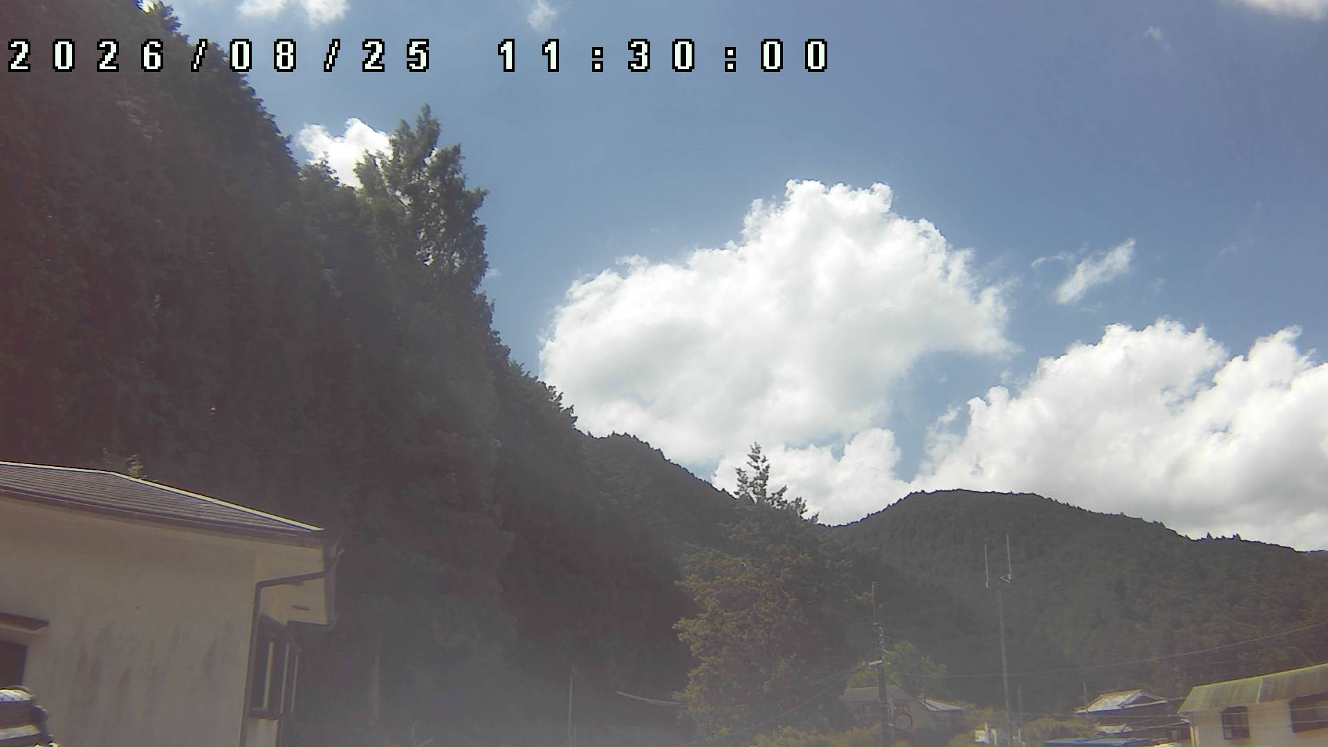 2026年8月25日 11:30ごろの金剛山登山口周辺の空