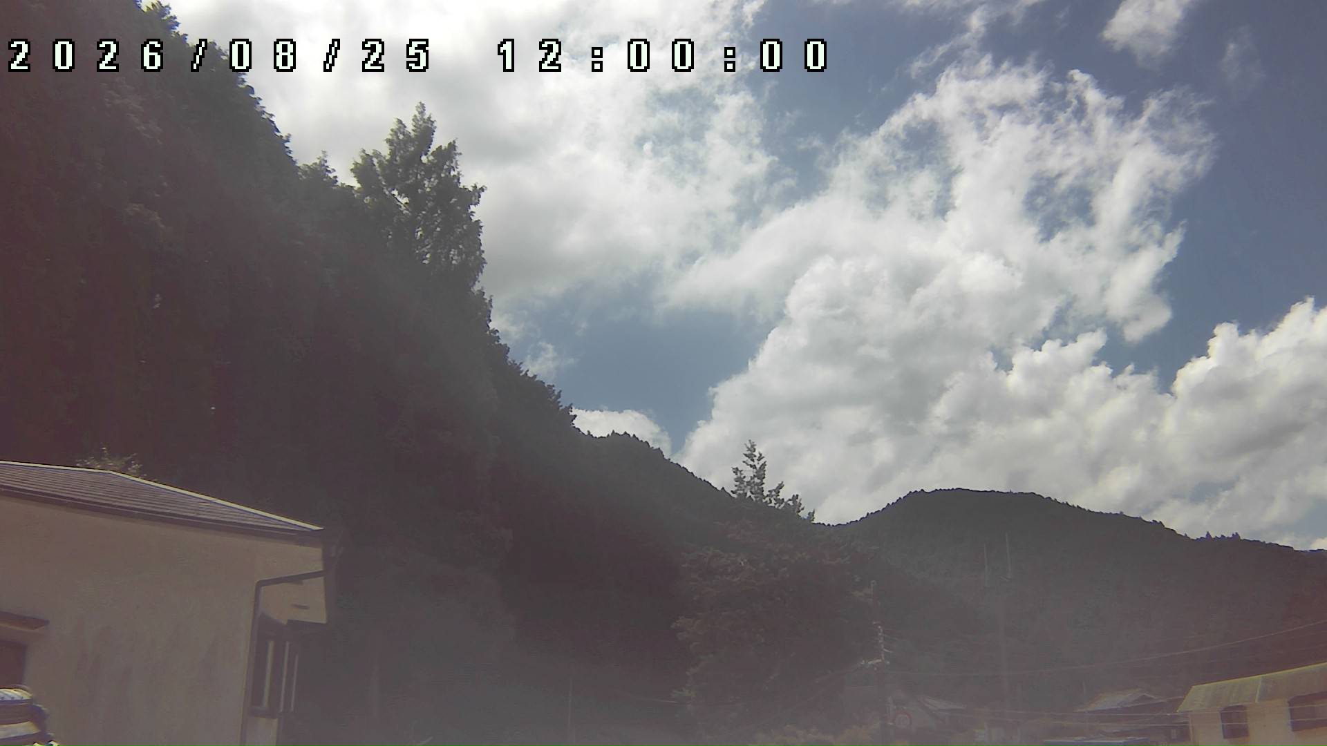 2026年8月25日 12:00ごろの金剛山登山口周辺の空