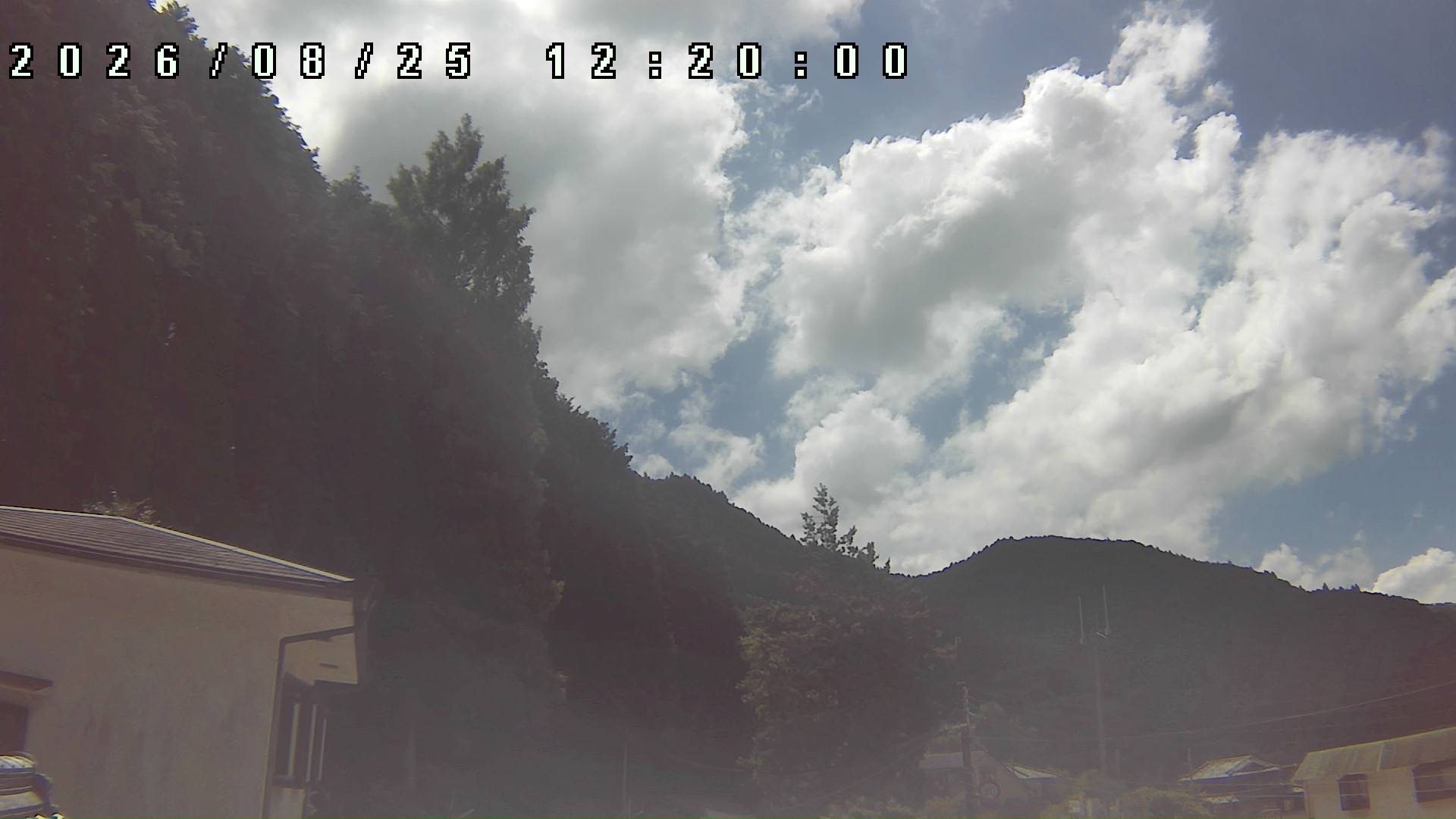 2026年8月25日 12:20ごろの金剛山登山口周辺の空