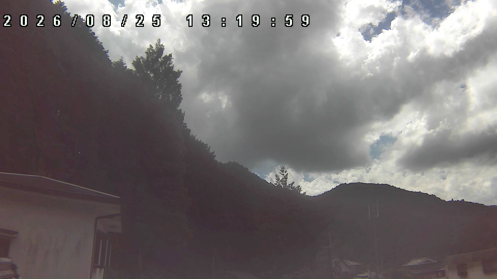 2026年8月25日 13:20ごろの金剛山登山口周辺の空