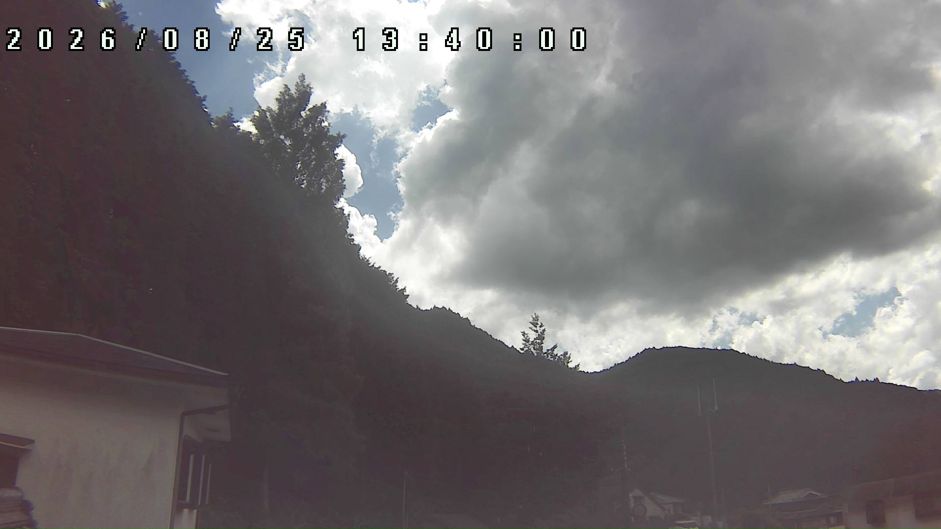 2026年8月25日 13:40ごろの金剛山登山口周辺の空