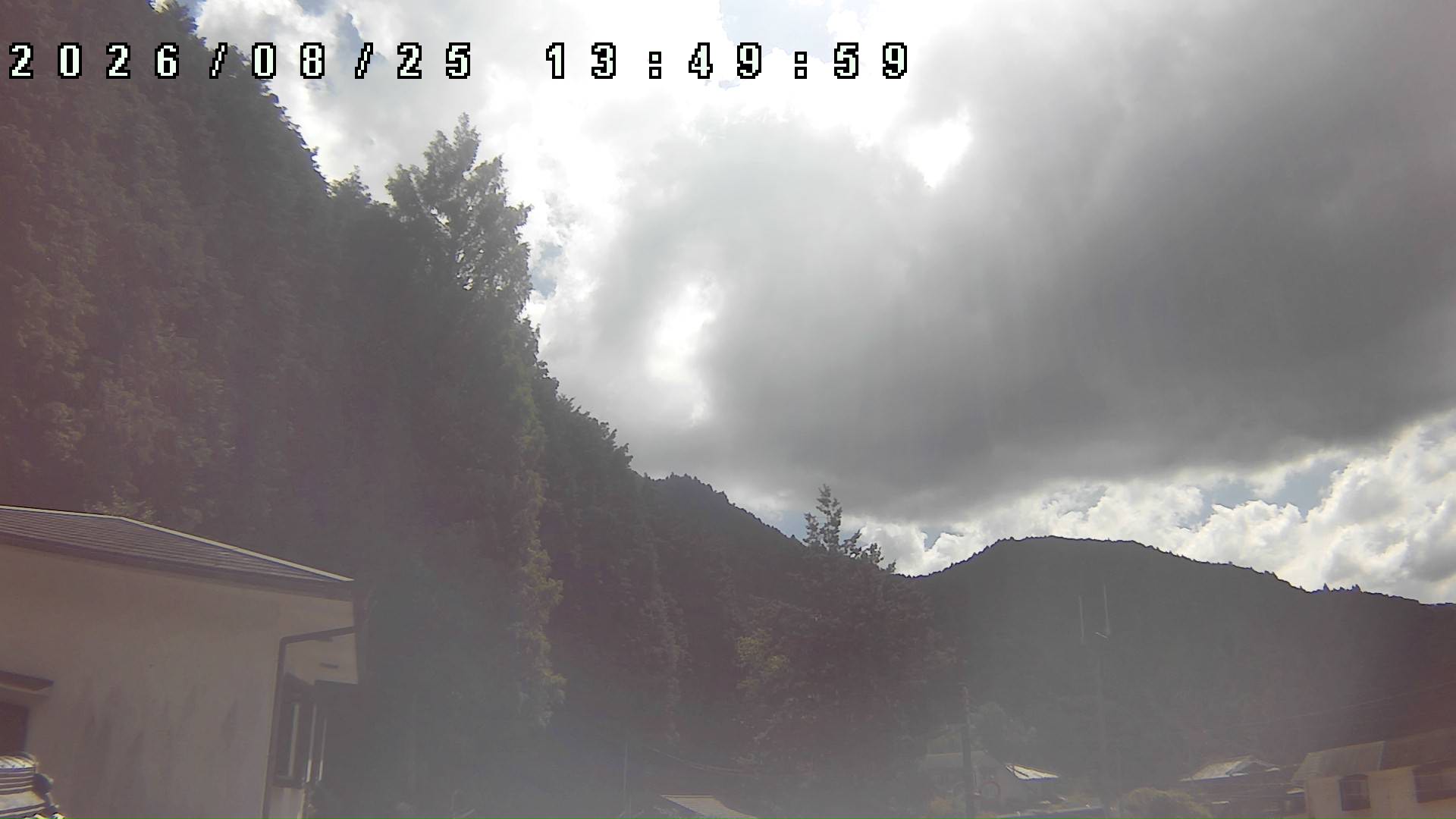 2026年8月25日 13:50ごろの金剛山登山口周辺の空