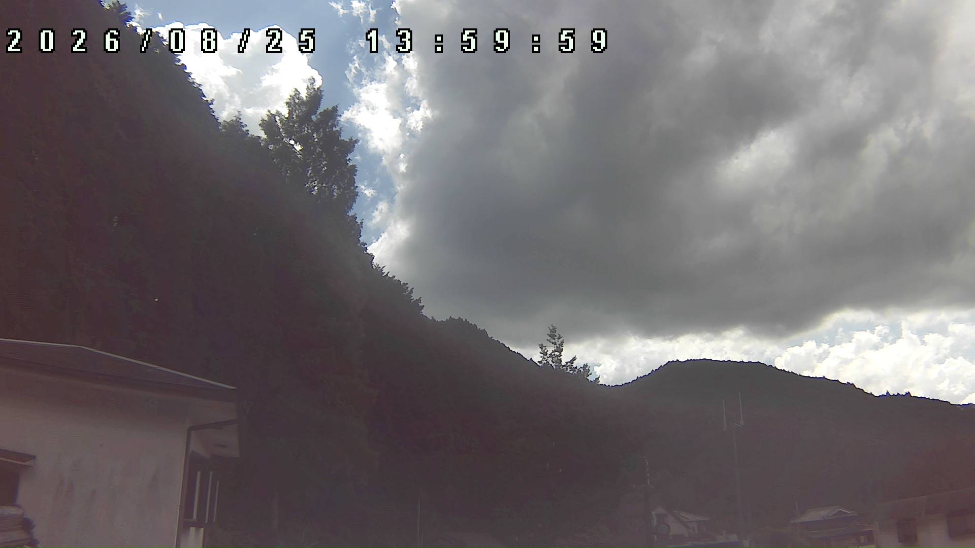 2026年8月25日 14:00ごろの金剛山登山口周辺の空